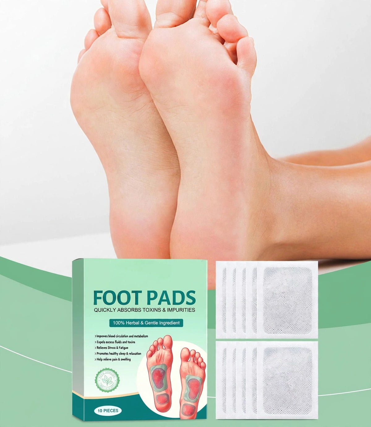 SAHROY Deep Cleansing Foot Pads - 10 Pads
