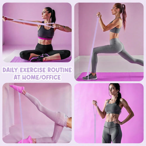 SAHROY Figure 8 Resistance Band - Soft Silicone Gel | Full Body Workout & Toning For Arms, Back, Legs | Yoga, Pilates, Gym For Women (Pack of 1)